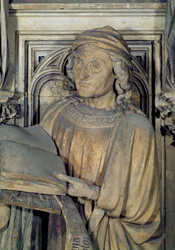 Jeremia, detail van een van de profetenfiguren van de zeshoekige sokkel van de Put van Mozes