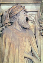 De Put van Mozes, detail van Daniël van de zeshoekige sokkel