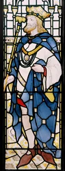 Edward II, detail van een raam in de Grote Zaal, 1867-71