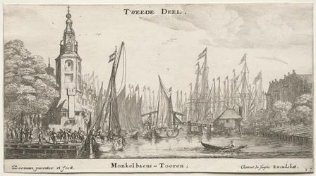 Verschillende Schepen en Zichten van Amsterdam, Deel II: Kanaal bij Amsterdam en Toren van Monkel