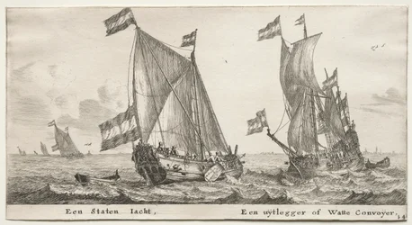 Verschillende schepen en uitzichten van Amsterdam, Deel II: Nederlandse Admiraliteitsjacht. Een Wachtschip