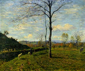 Eind Oktober, door Clemente Pugliese Levi (1855-1936)