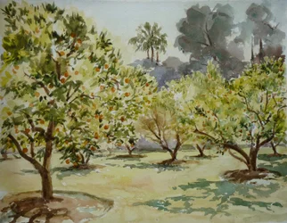 Mamounia, Sinaasappelboomgaarden, 2000 (aquarel)