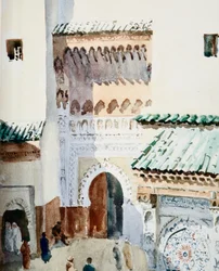 Nejjarine plein, Fez, 2000 (aquarel)