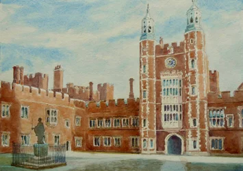 Schoolplein (oost), 2010 (aquarel)