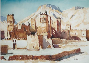 Tamdakht, ochtend, 2000 (aquarel)