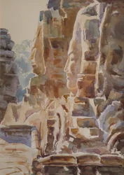 De bajon: Zinderende hitte, 2000 (aquarel)