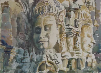 De Bajon: Dageraad - Liefdevolle vriendelijkheid  gelijkmoedigheid, 2000 (aquarel)
