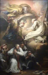 De ontdekking van de ontheiliging van de heilige hosties in de kerk Saint-Merry