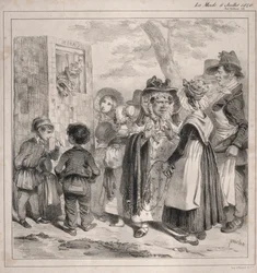 Zie je mijn beste! het is de politie die deze marionetten laat spelen, om af te leiden..., 1840