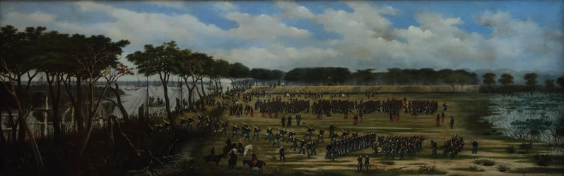 Landing van het Argentijnse leger voor de loopgraven van Curuzú