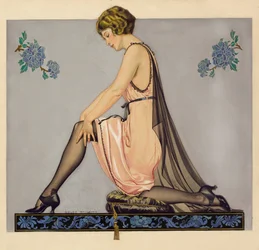 Illustratie voor de Holeproof Hosiery Company brochure