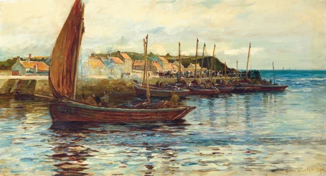 Schepen in de haven van Oban, 1892