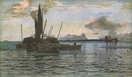 De Haringmarkt op Zee op Loch Fyne, Argyll, 1884, ca. 1930