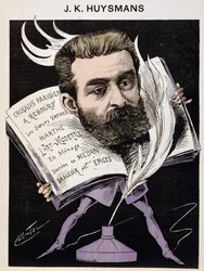 Cartoon van Joris Karl (Joris-Karl) Huysmans (1848-1907) - in De Mannen van Vandaag