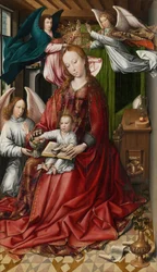 Maagd en Kind gekroond door engelen, 1490-95