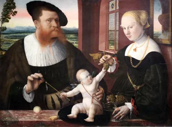 Dubbelportret van Justinian von Holzhausen en zijn vrouw Anna, née Fürstenberg