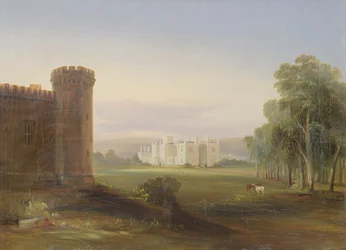 Regeringshuis en stallen, Sydney, 1841