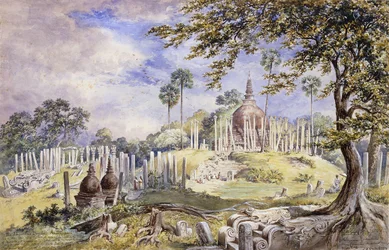 De Thuparama Dagoba in Anuradhapura, Sri Lanka, 1873