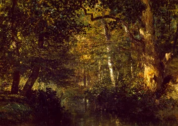 Beek in het bos door Constant Troyon