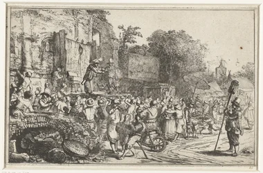 Dorpskermis met twee kwakzalvers