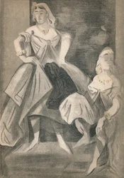 Portret door Constantin Guys, c1860, 1939