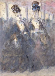 Twee Lorettes in het theater