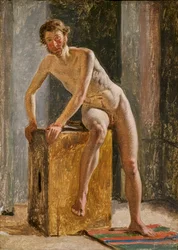 Een mannelijk model in Eckersbergs studio