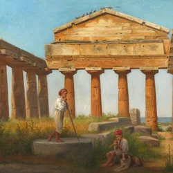 "Cerestemplet i Pæstum". De tempel van Ceres in Paestum