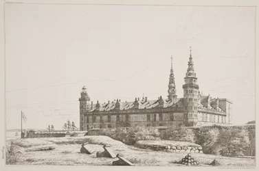 Deens: Kronborg gezien vanaf de noordwestkant