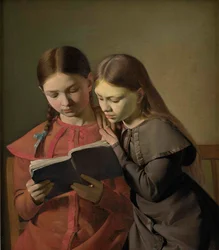 Signe en Henriette Hansen, zusters van de kunstenaar, 1826
