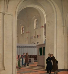 Het interieur van de St Bendtkerk in Ringsted