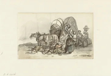 Het uitladen van een wagen