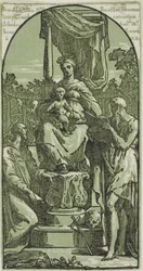 Madonna met kind op de troon, Hiëronymus en Franciscus