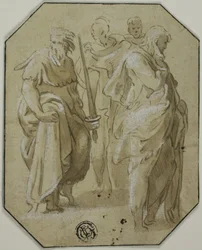 Sint Paulus en drie andere staande figuren