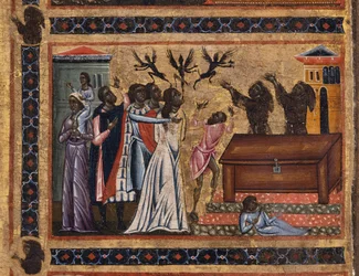 Bardi St. Franciscus altaarstuk en twintig verhalen uit zijn leven, De Bardi-kapel (detail)