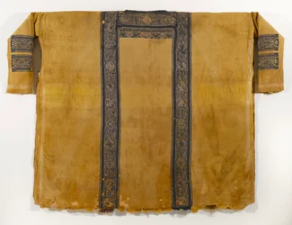 Wollen tuniek met mythologische motieven