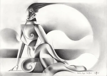 Abstract geometrisch naakt