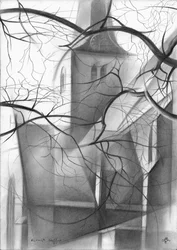 Kerkentoren in de winter