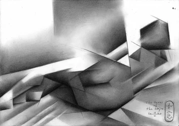 Dynamisch abstract naakt