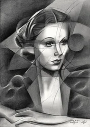 Elegant geometrisch portret