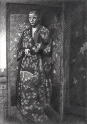 Elegante Japanse vrouw in kimono