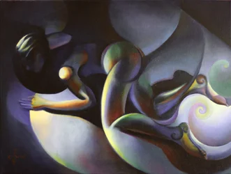 Etherische, vloeiende figuur