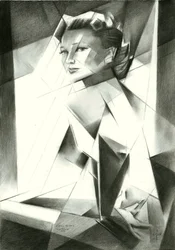Vrouwenportret met facetten