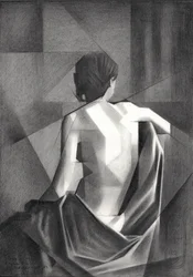 Geometrisch gedrapeerd figuur