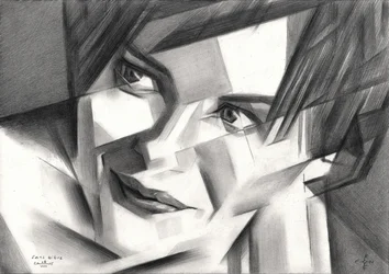 Geometrisch gezichtsportrait
