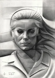 Geometrisch vrouwenportret