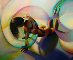 Sierlijke abstracte vrouw