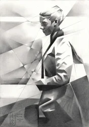 Modern geometrisch portret