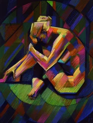 Peinzende geometrische figuur